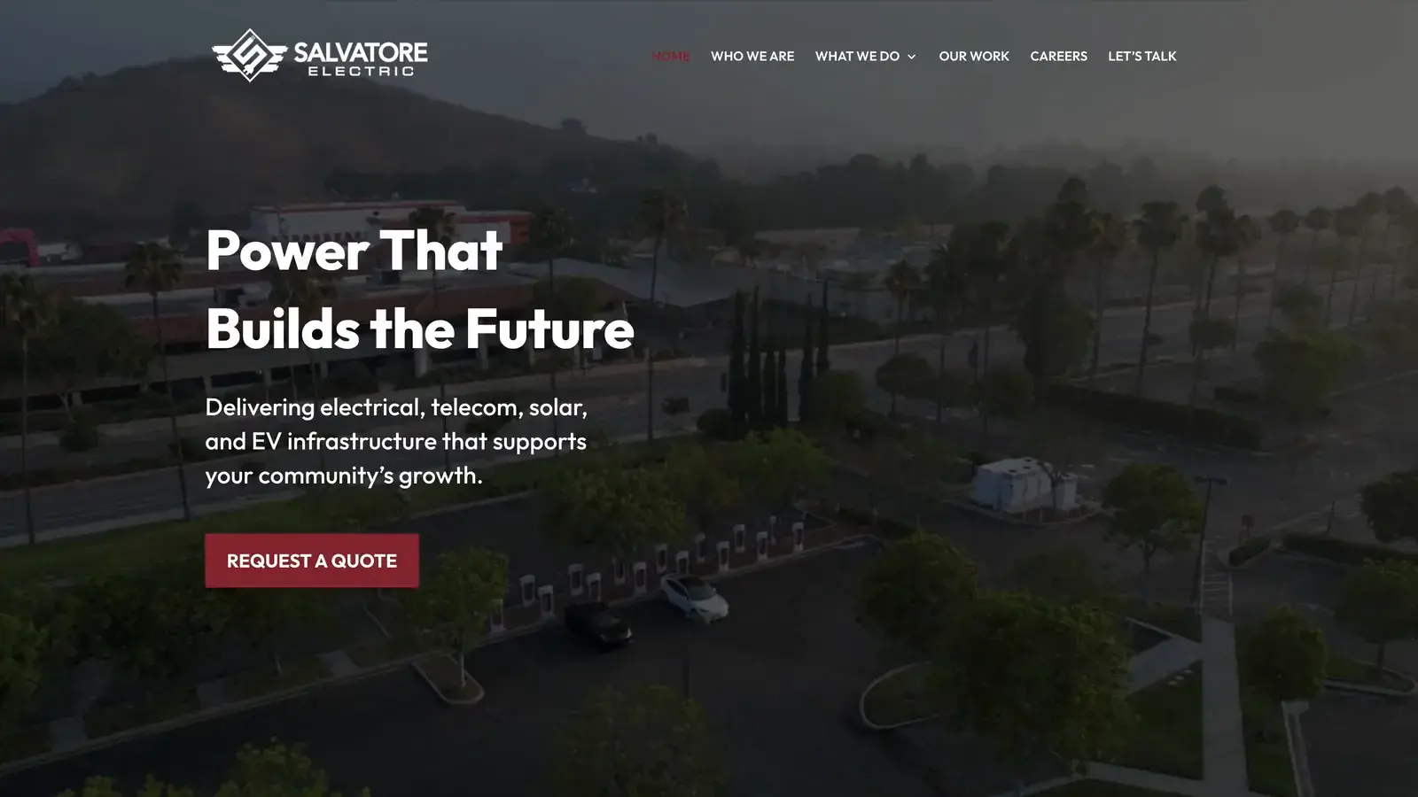 Salvatore Electric — an electrical, telecom, solar, and EV infrastructure website designed and built by Pulse Marketing
