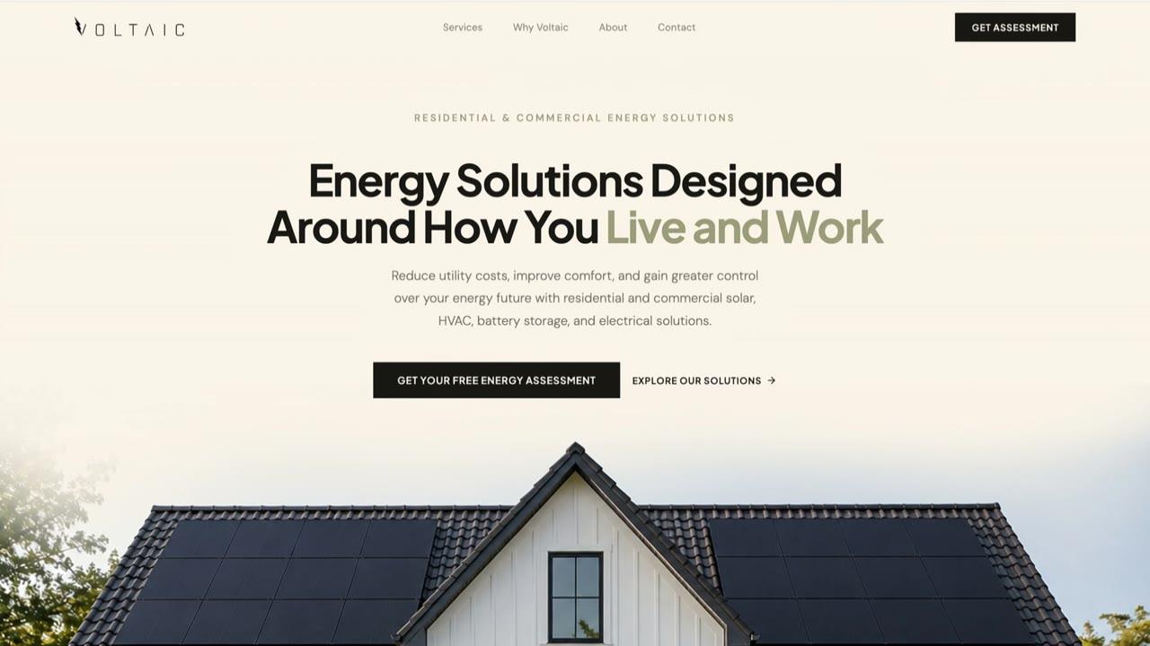Voltaic — website built by Pulse Marketing